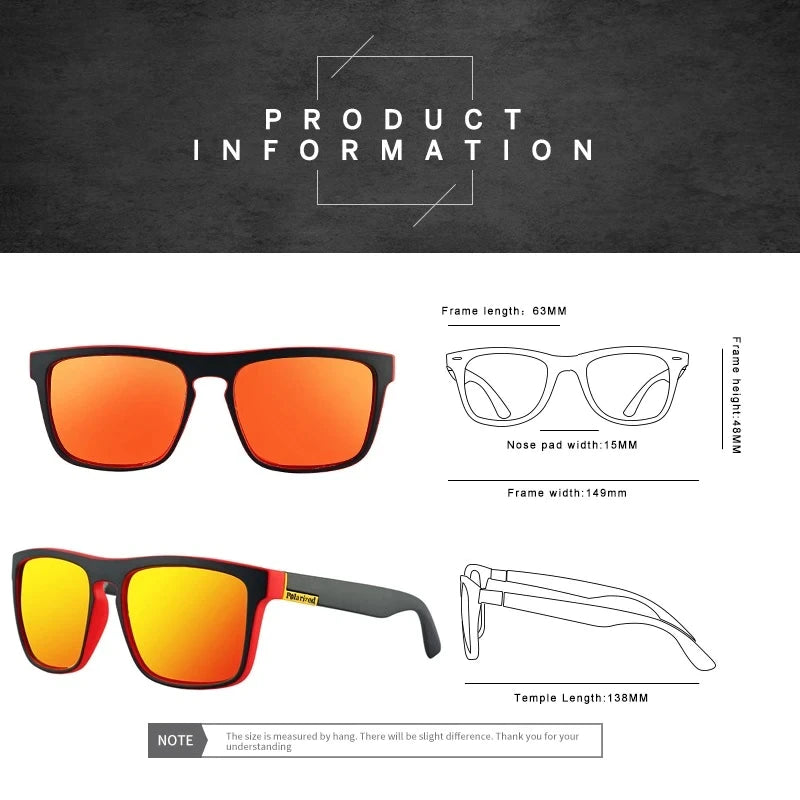 Fashion Square Vintage Polarized Sunglasses UV400