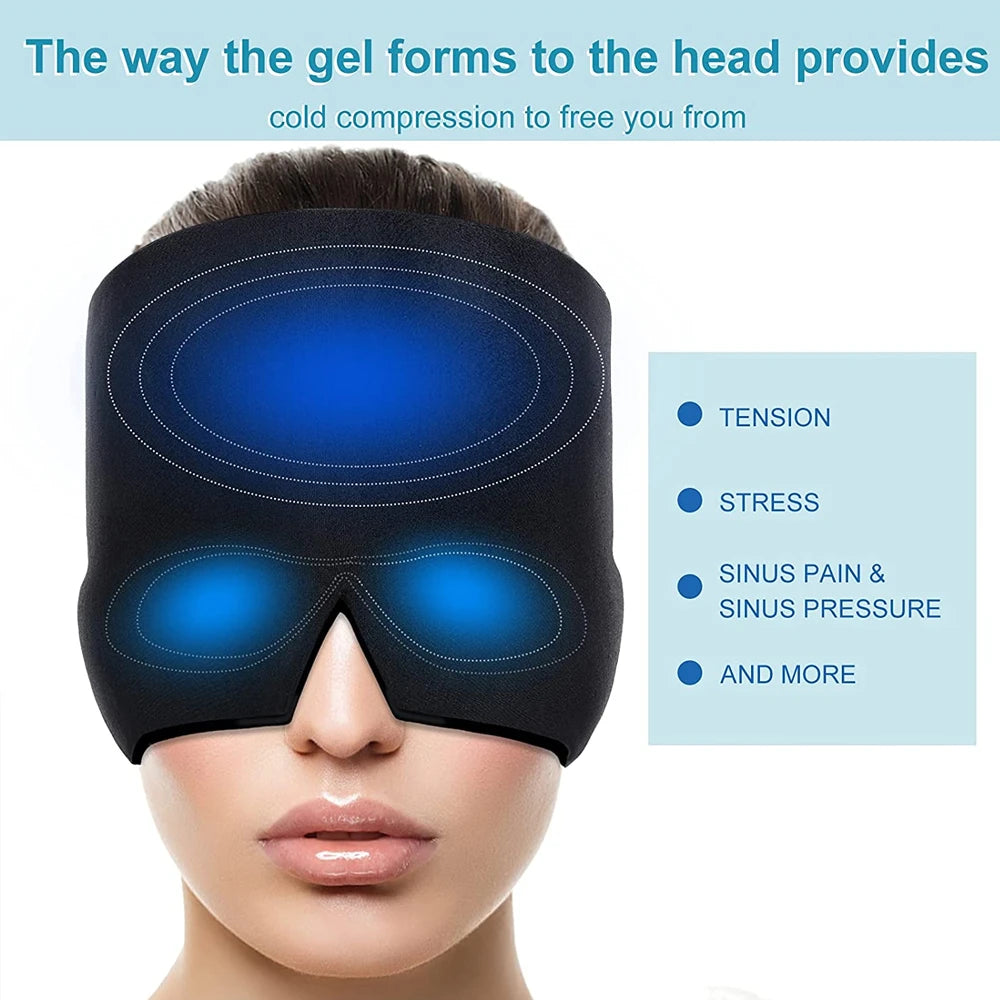 Cold Gel Hot Ice Headache Migraine Relief Hat Cold Compress