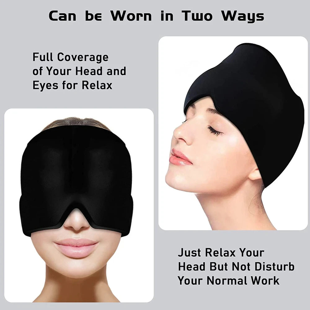 Cold Gel Hot Ice Headache Migraine Relief Hat Cold Compress