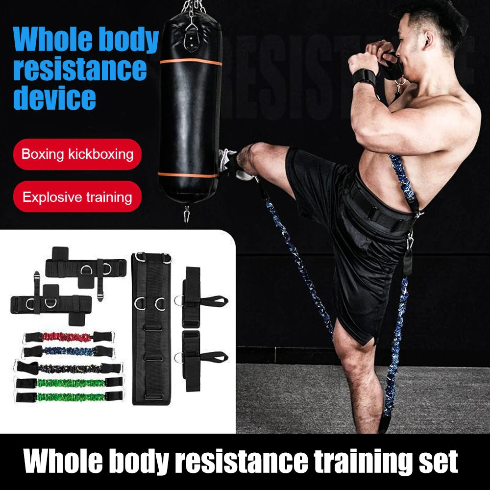 Boxing Training Resistance Band Set Enhance Explosive Power Strength and Agility Training Equipment