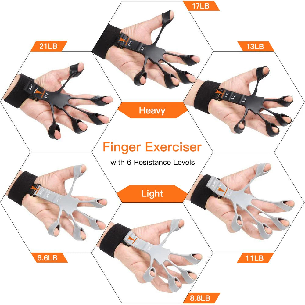 Silicone finger wrist strength trainer