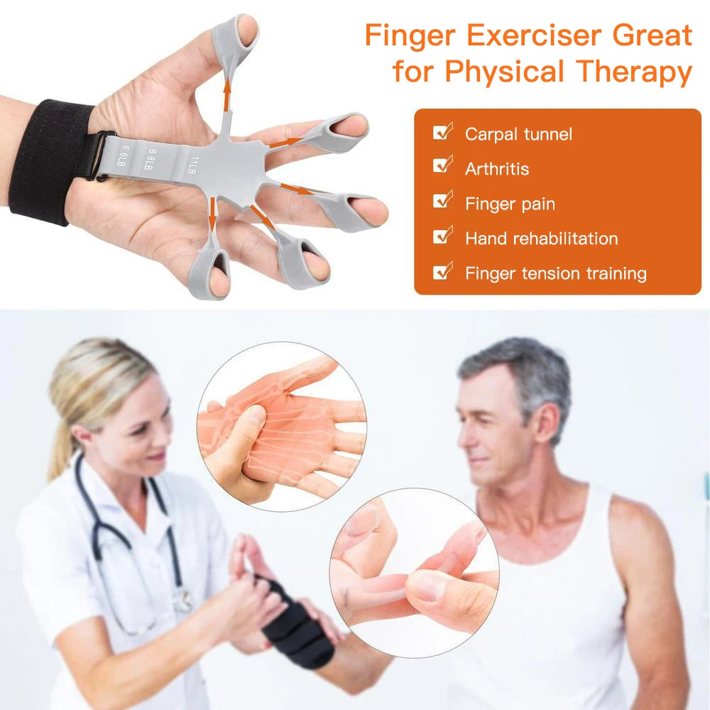 Silicone finger wrist strength trainer